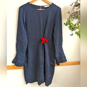 4/$40 Yaya | Netherlands Dress Navy with Red Bow Size 6